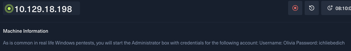 HTB Administratorの初期資格情報